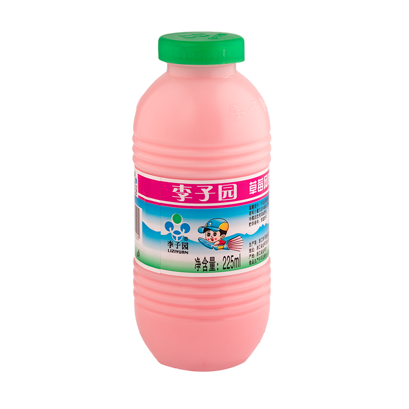 草莓风味乳饮料，单瓶净含量225ml